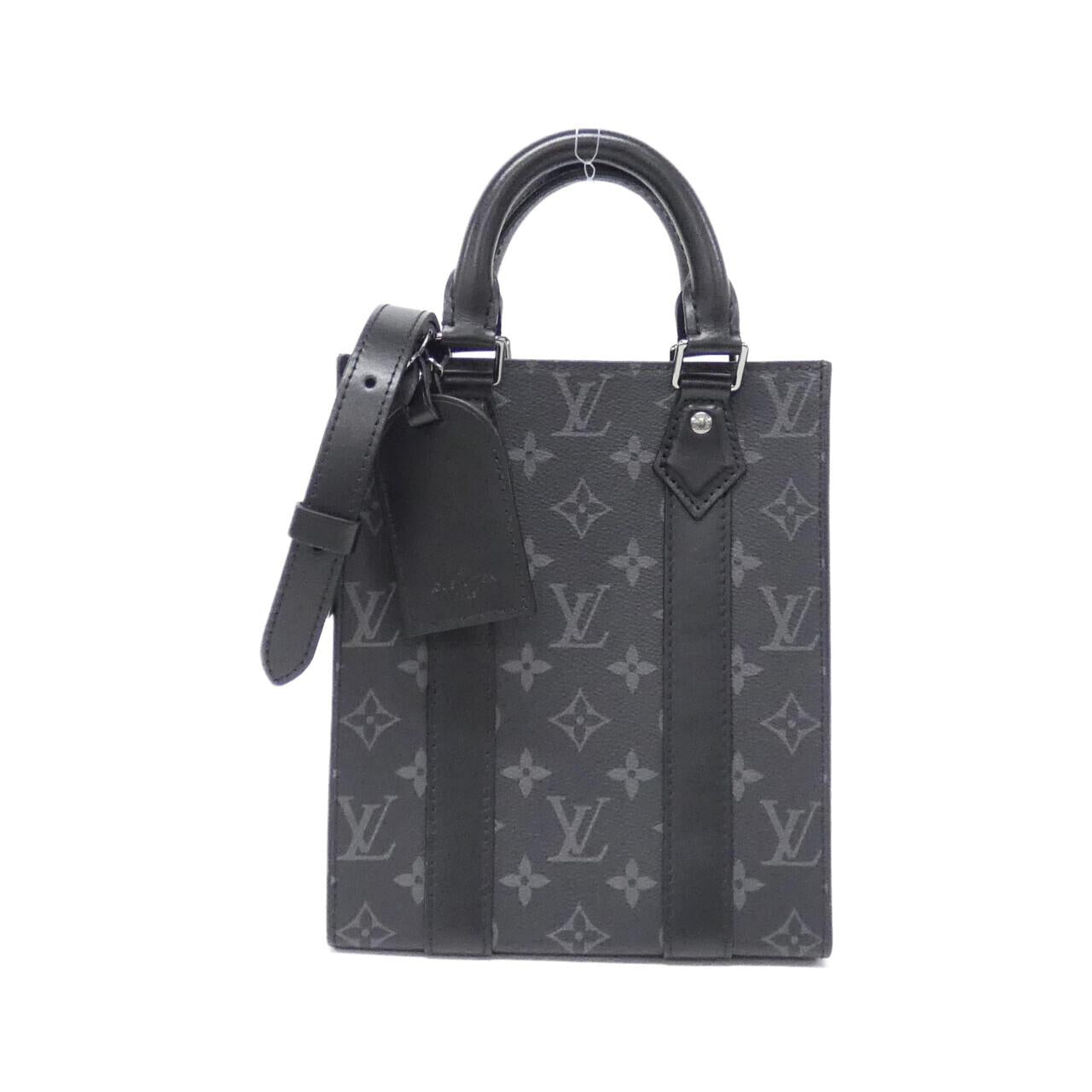 Louis Vuitton Monogram Eclipse Sac Plat Mini Coated Canvas Shoulder Bag