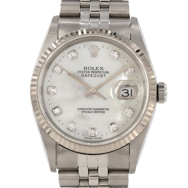 Rolex Datejust Stainless Steel White Gold Automatic