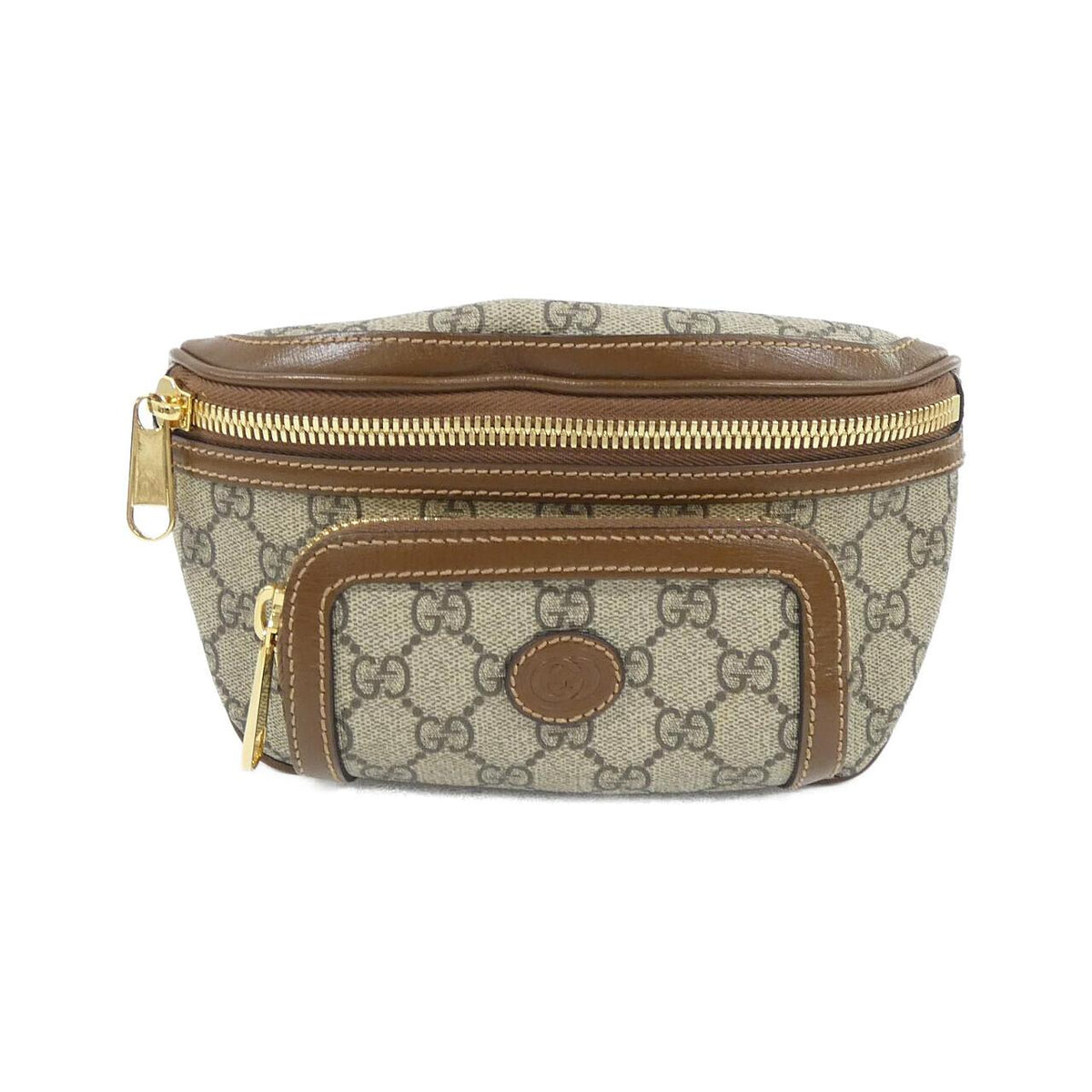 Gucci GG Supreme Canvas Leather Waist Bag