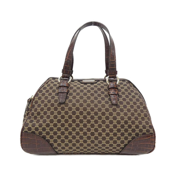 Celine Canvas Calf Boston Bag