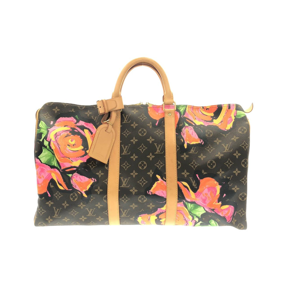 Louis Vuitton Monogram Roses Keepall Boston Bag