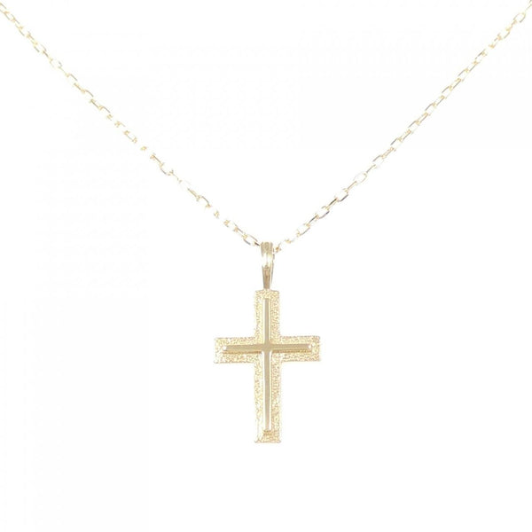 Au750 Cross Pendant Necklace