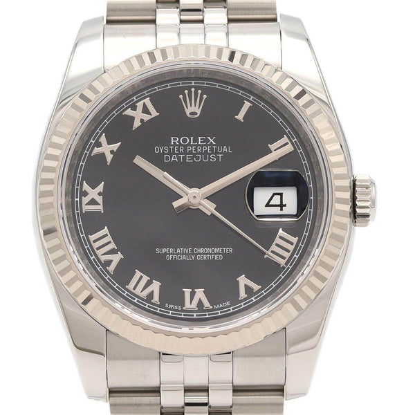 Rolex Datejust Stainless Steel White Gold Automatic