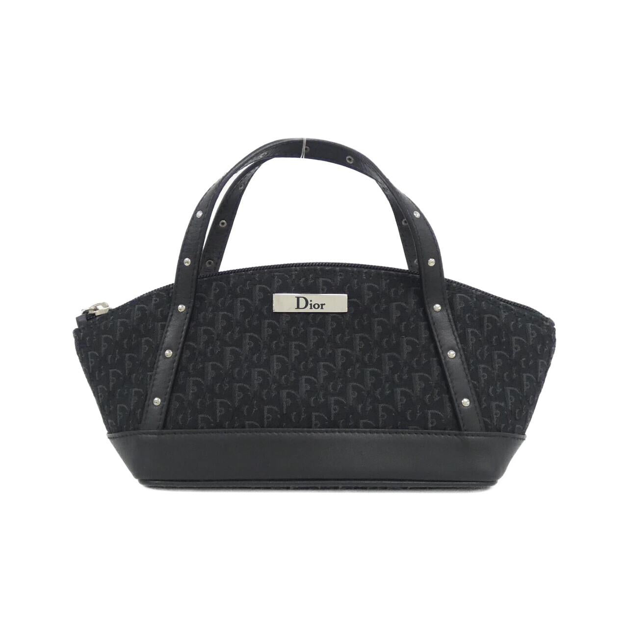 Christian Dior Canvas Leather Shoulder Bag