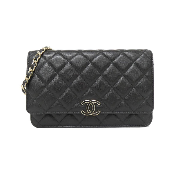 Chanel Caviar Skin Chain Wallet