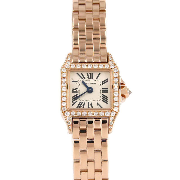 Cartier Mini Santos Demoiselle Pink Gold Quartz