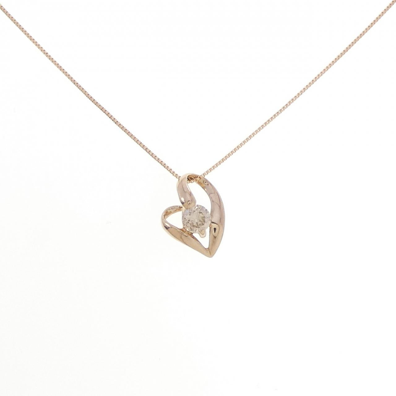 Au750 Diamond Heart Necklace