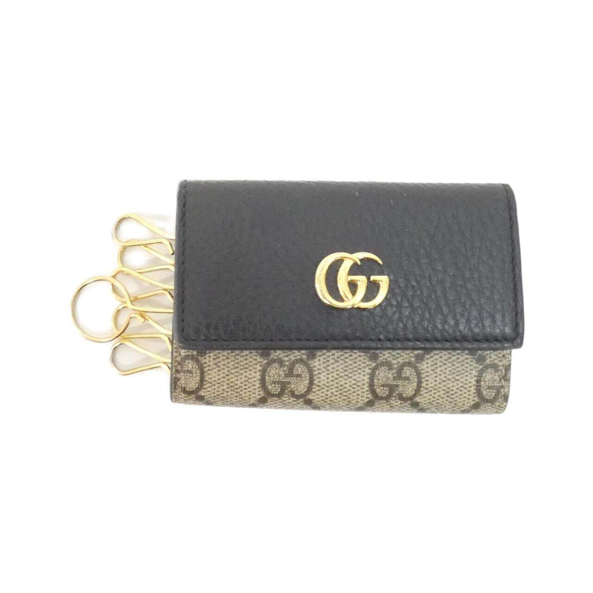 Gucci GG Marmont GG Supreme Canvas Leather Key Case