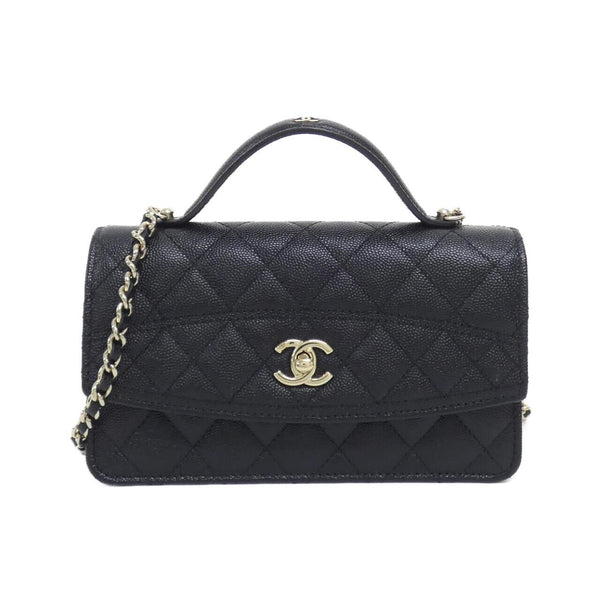 Chanel Caviar Skin Chain Clutch