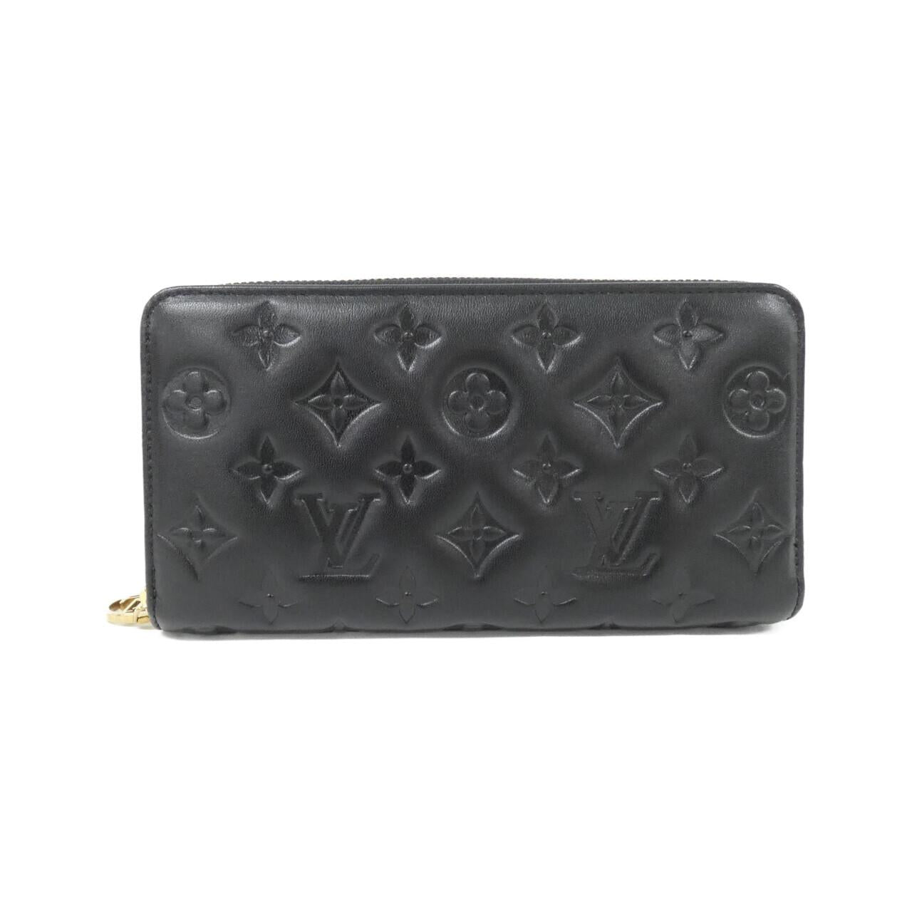 Louis Vuitton Coussin Zippy Wallet Lambskin Long Wallet