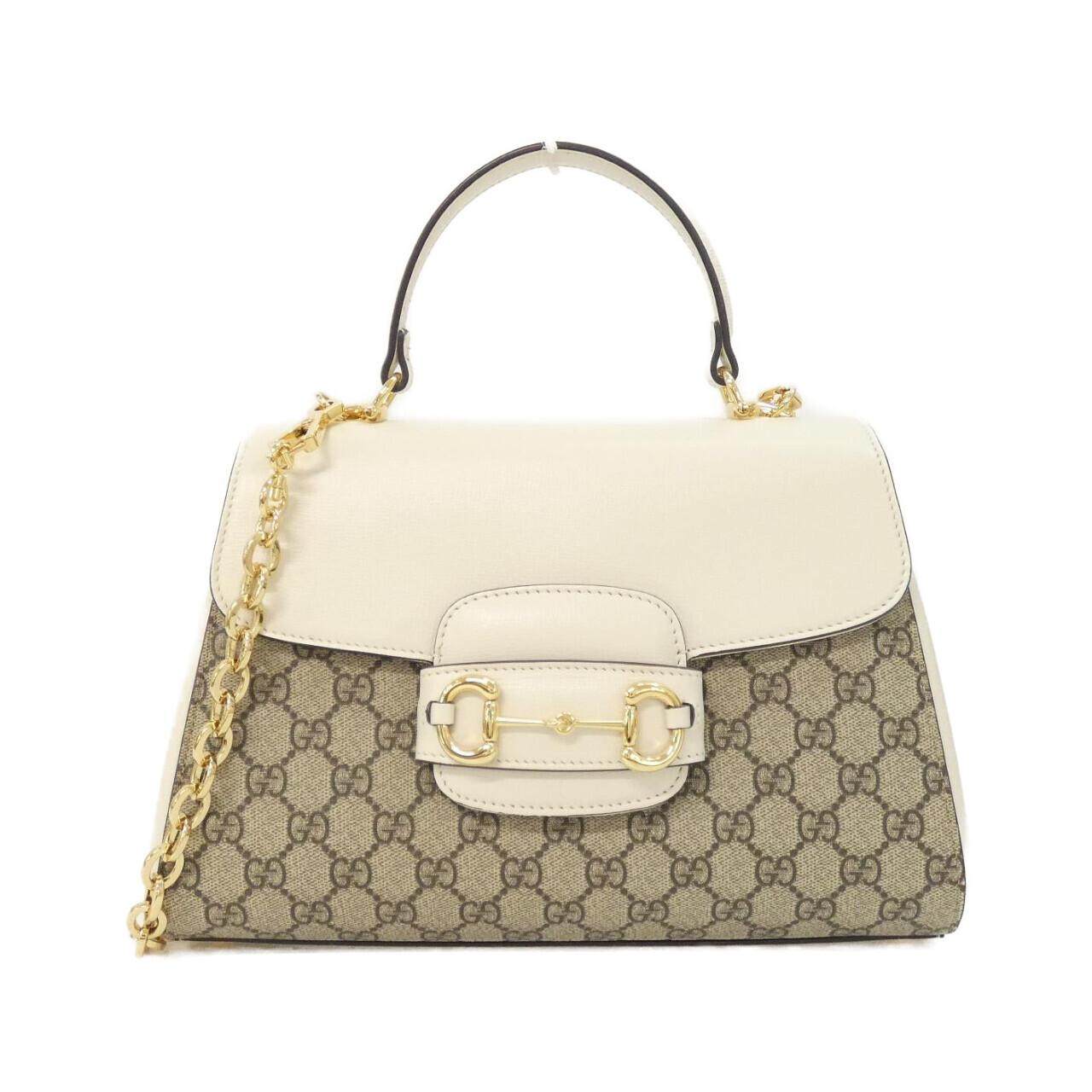 Gucci Horsebit 1955 GG Supreme Canvas Leather Shoulder Bag