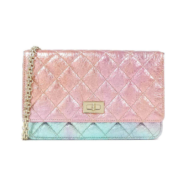 Chanel Metallic Goatskin Chain Wallet