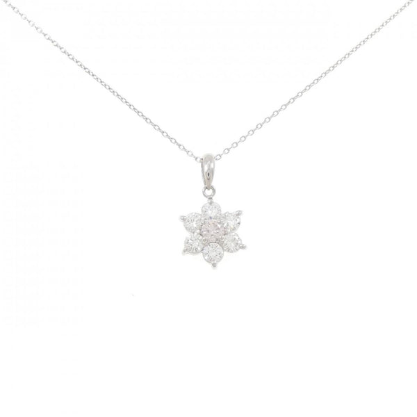Platinum Flower Pink Diamond Diamond Necklace