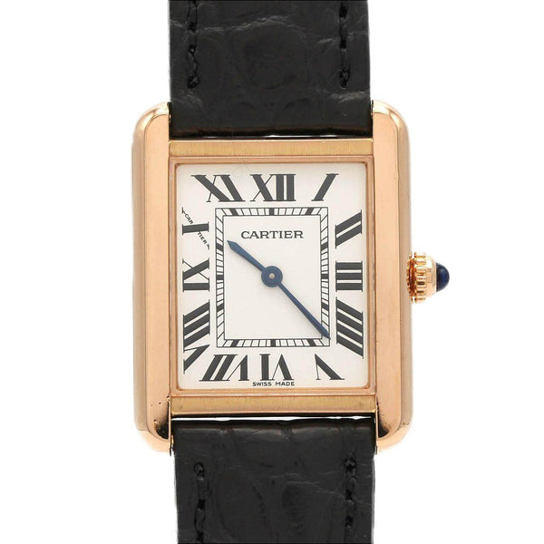 Cartier Tank Solo Stainless Steel Pink Gold Quartz