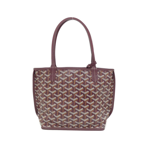 Goyard Anjou Coated Canvas Leather Handbag