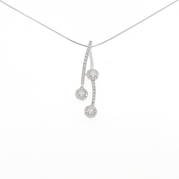 Au750 White Gold Diamond Necklace