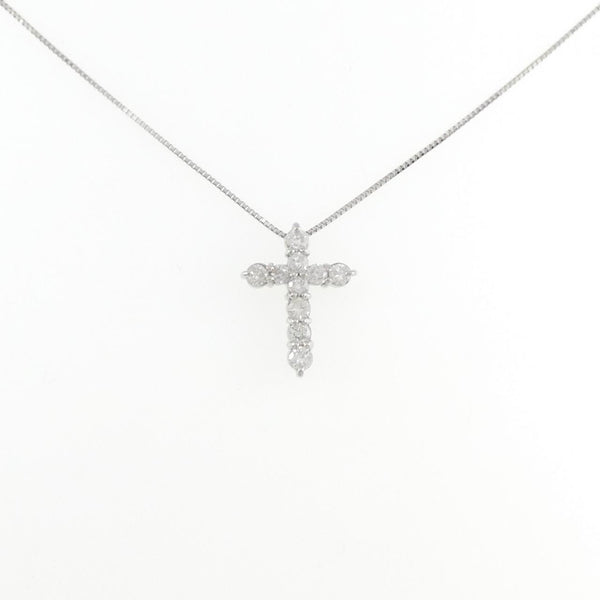 Platinum Diamond Cross Necklace