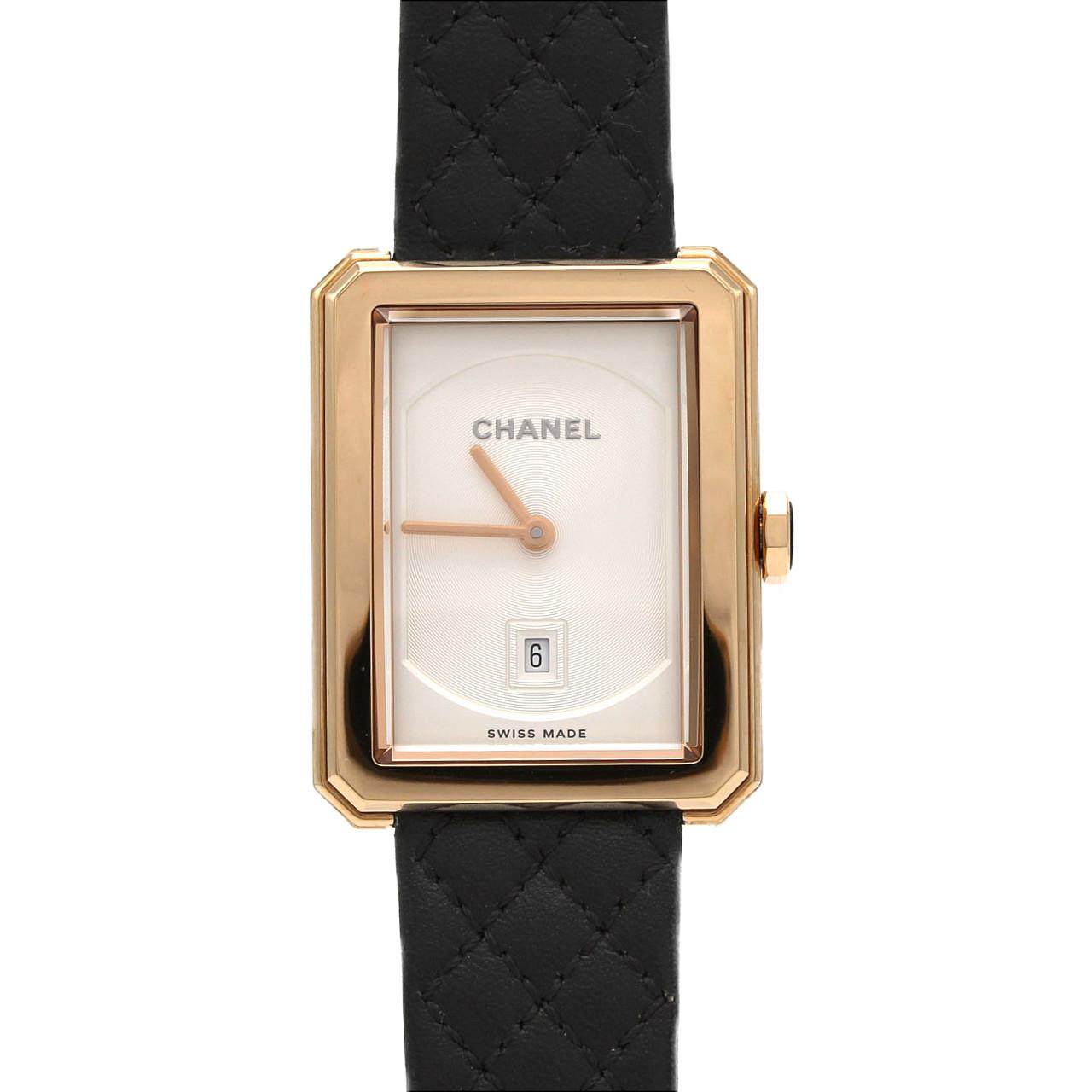 Chanel Boyfriend Beige Gold Quartz