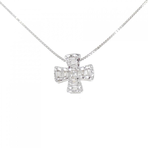 Au750 Diamond Cross Necklace