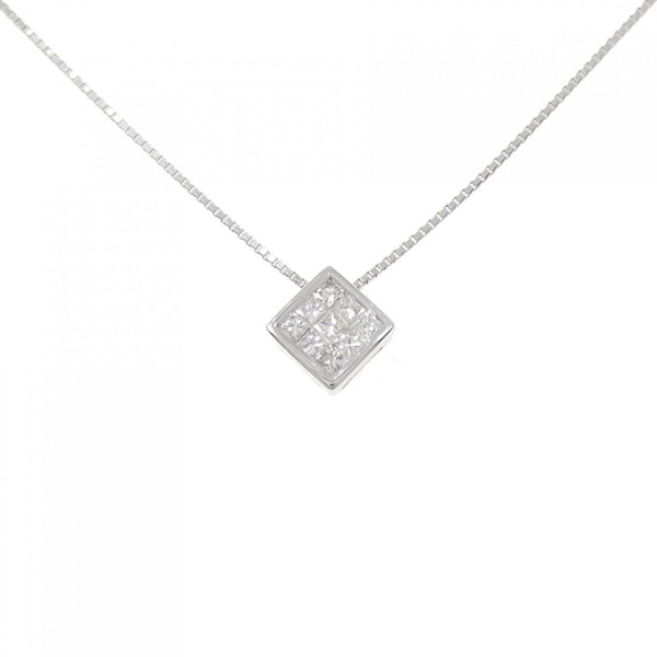 Au750 White Gold Diamond Necklace