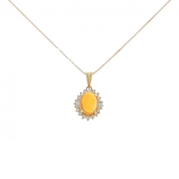 Au750 Opal Diamond Necklace