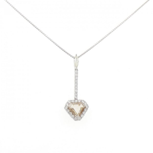 Au750 White Gold Diamond Necklace