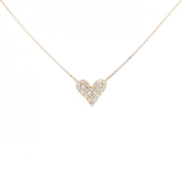 K10 Pink Gold Diamond Necklace