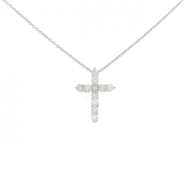 Platinum Diamond Cross Necklace