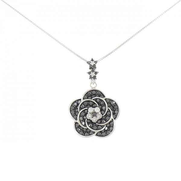 Au750 White Gold Black Gold Diamond Necklace