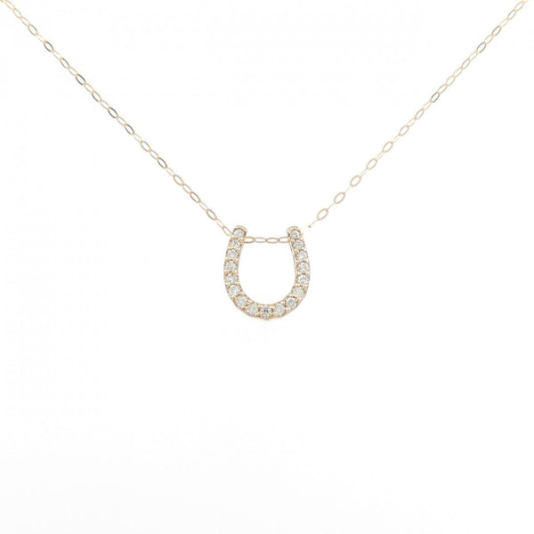 Au750 Diamond Horseshoe Necklace
