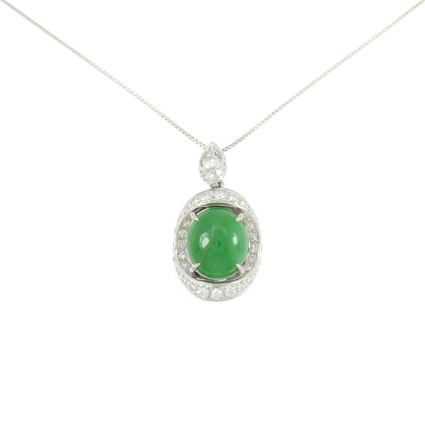 Platinum Jade Diamond Necklace