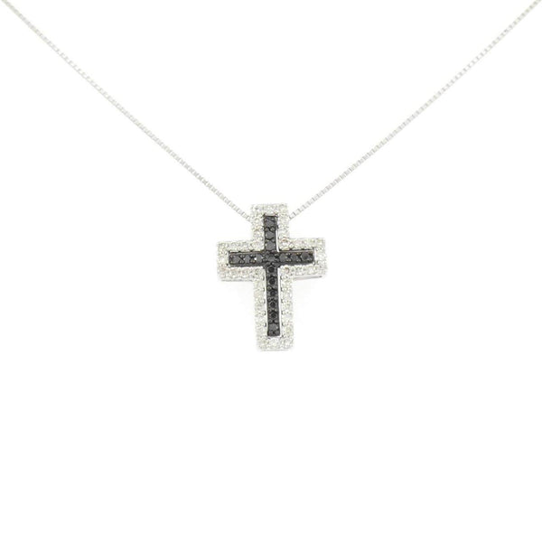 Au750 White Gold Black Gold Diamond Necklace