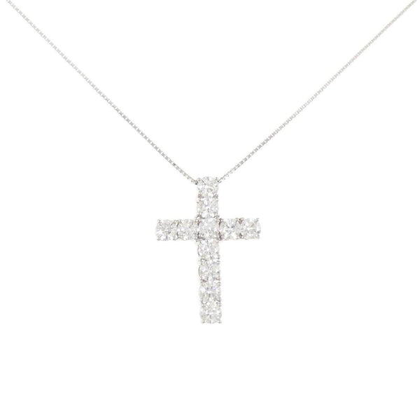 Platinum Diamond Cross Necklace
