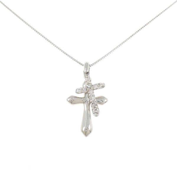 Platinum Diamond Cross Necklace