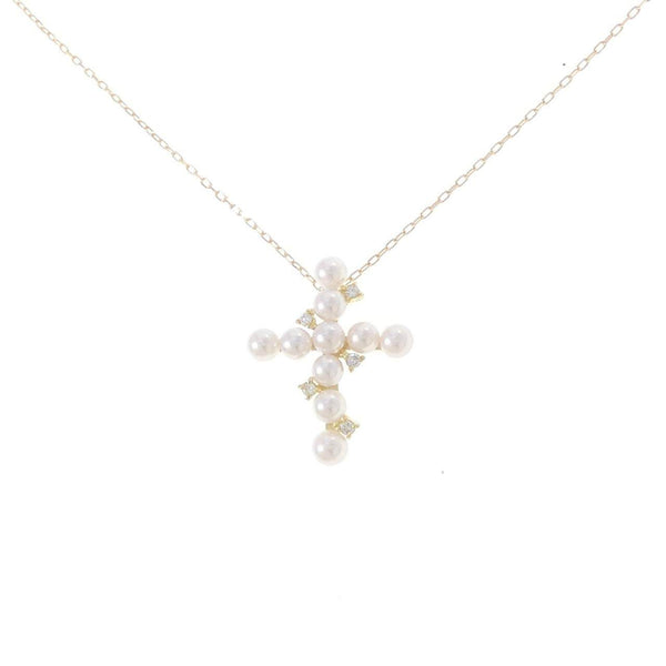 K18YG Akoya Pearl Diamond Necklace