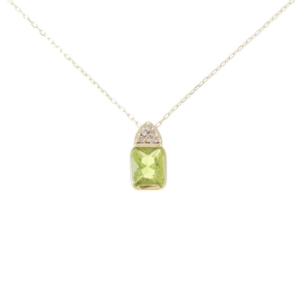 Au750 Peridot Diamond Necklace