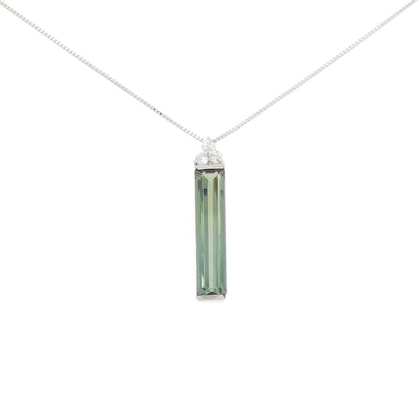PT900 PT850 Tourmaline Diamond Necklace