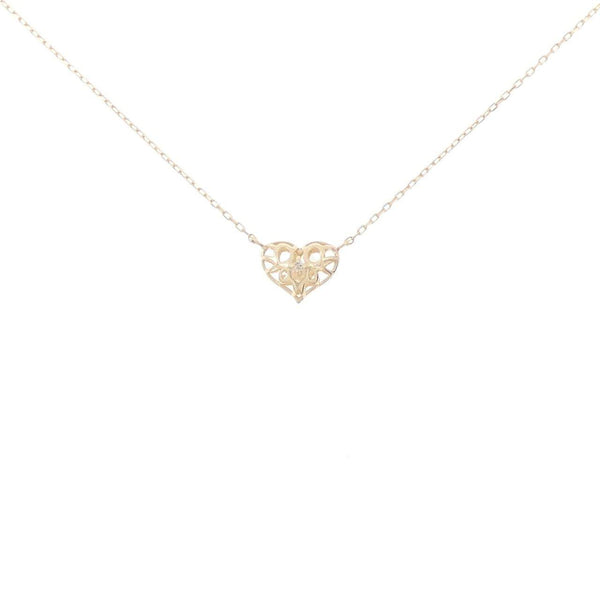 K10 Yellow Gold White Topaz Diamond Necklace