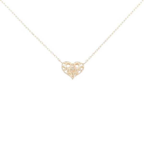 K10 Yellow Gold Moonstone Diamond Necklace