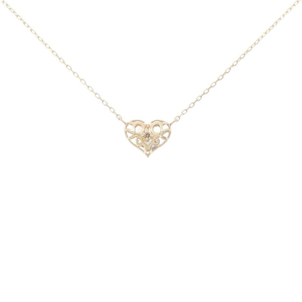 K10 Yellow Gold Amethyst Diamond Necklace