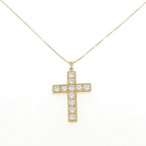 Au750 Diamond Cross Necklace
