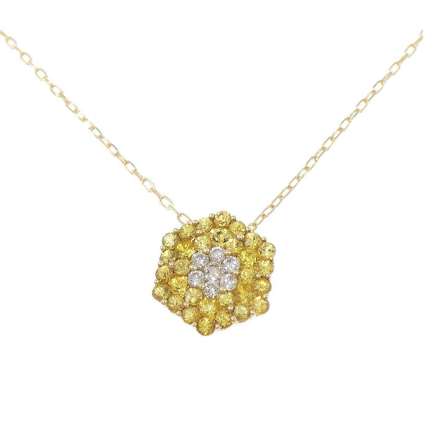 Au750 Sapphire Diamond Necklace
