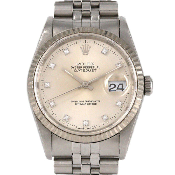 Rolex Datejust Stainless Steel White Gold Automatic