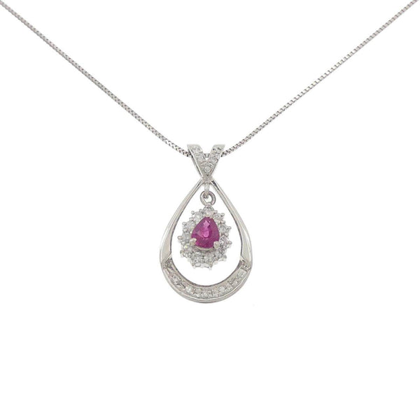 Platinum Ruby Diamond Necklace