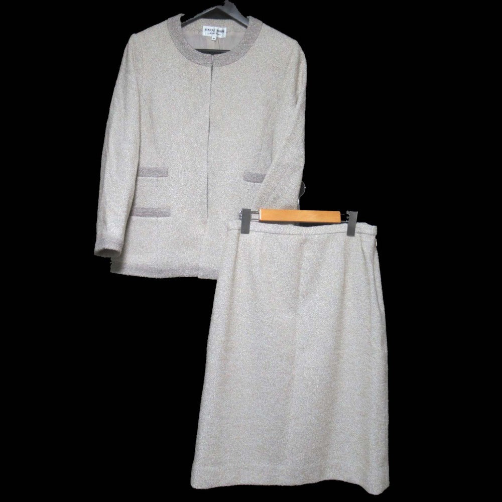 HANAE MORI Tweed No Collar Setup