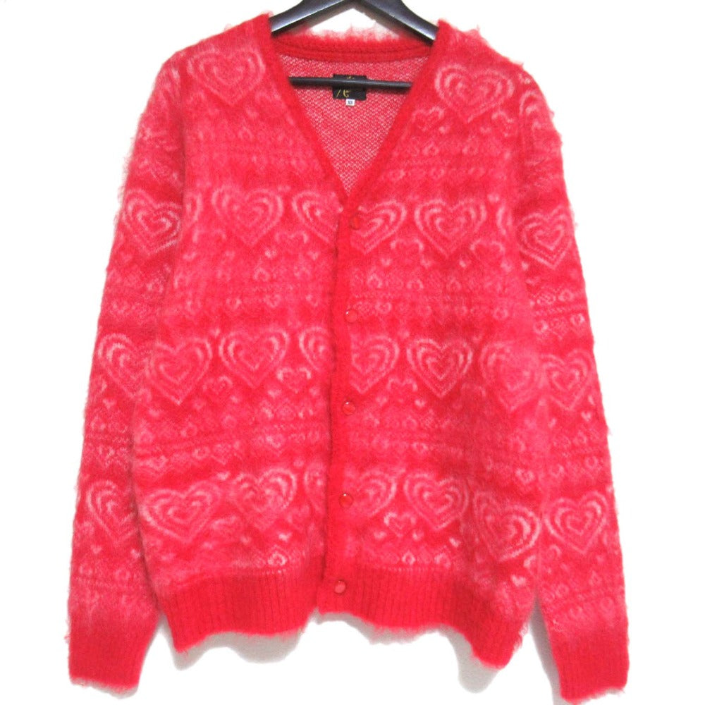 Needles Heart Jacquard Mohair Knit Cardigan