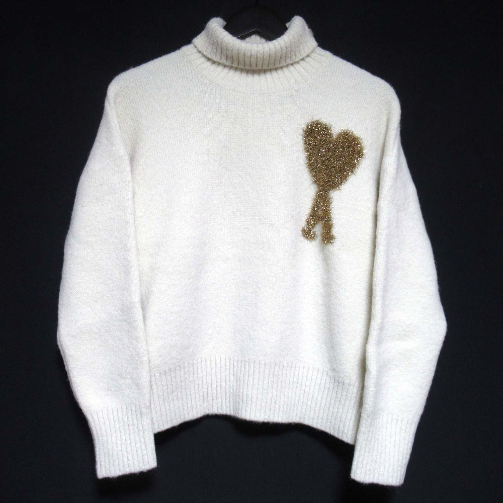 AMI PARIS AMI DE COEUR Wool Turtleneck Sweater
