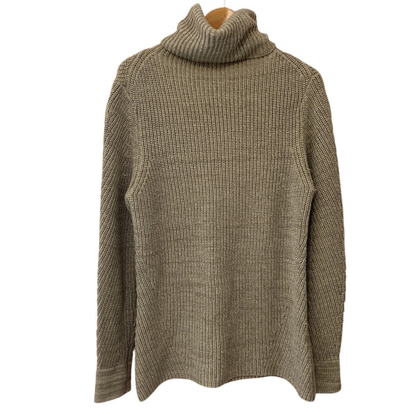 VADEL half cardigan stitch turtle neck knit sweater