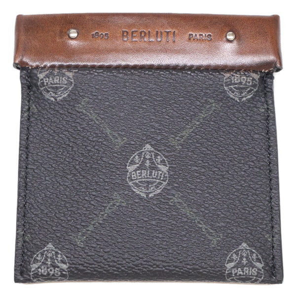 Berluti Nino Coated Canvas Leather Coin Case