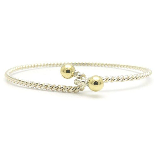 Tiffany & Co. Hook & Eye Twist Silver925 Au750 Bangle